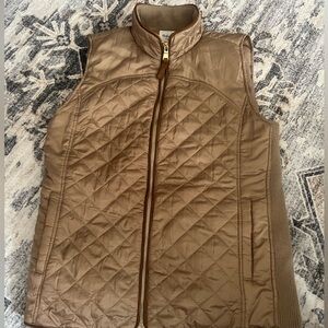 Rafaella Women's M Quilted Full Zip Lightweight Brown/Tan Vest